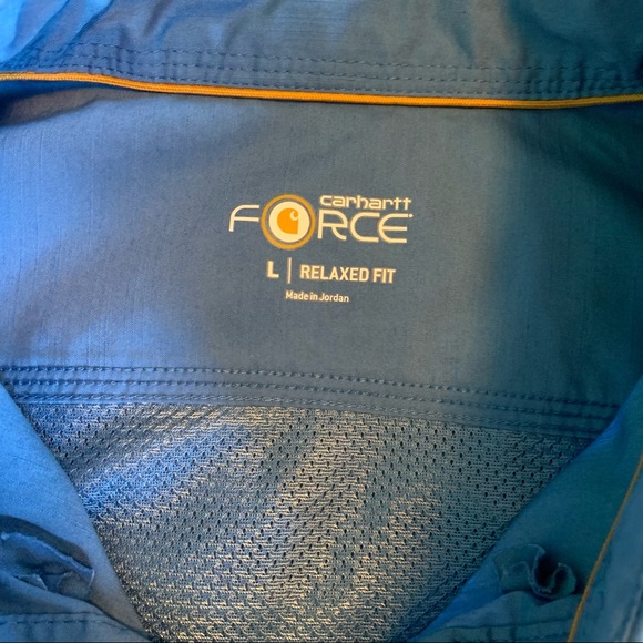 NWOT CARHARTT Force Ridgefield Button Down Short Sleeve Shirt sz Large - Picture 12 of 13